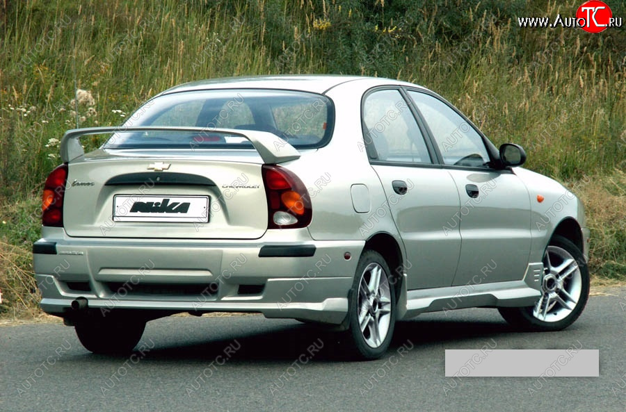 10 699 р. Задний бампер Nika Chevrolet Lanos T100 седан (2002-2017) (Неокрашенный)  с доставкой в г. Королёв