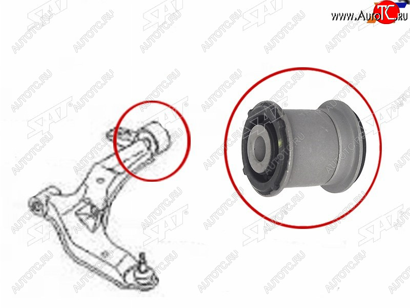 1 229 р. Сайлентблок нижнего рычага задний FR SAT Nissan Primera 3 седан P12 (2001-2008)  с доставкой в г. Королёв