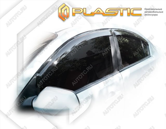 2 799 р. Ветровики дверей Classic полупрозрачный CA Plastic на Mazda 3 седан 2004-2009  с доставкой в г. Королёв