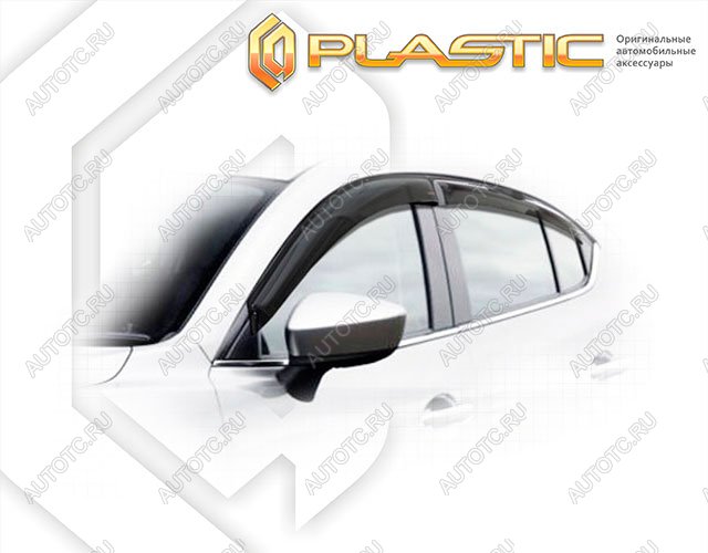 2 969 р. Ветровики дверей Classic полупрозрачный CA Plastic на Mazda 3 хэтчбэк 2013–2019  с доставкой в г. Королёв