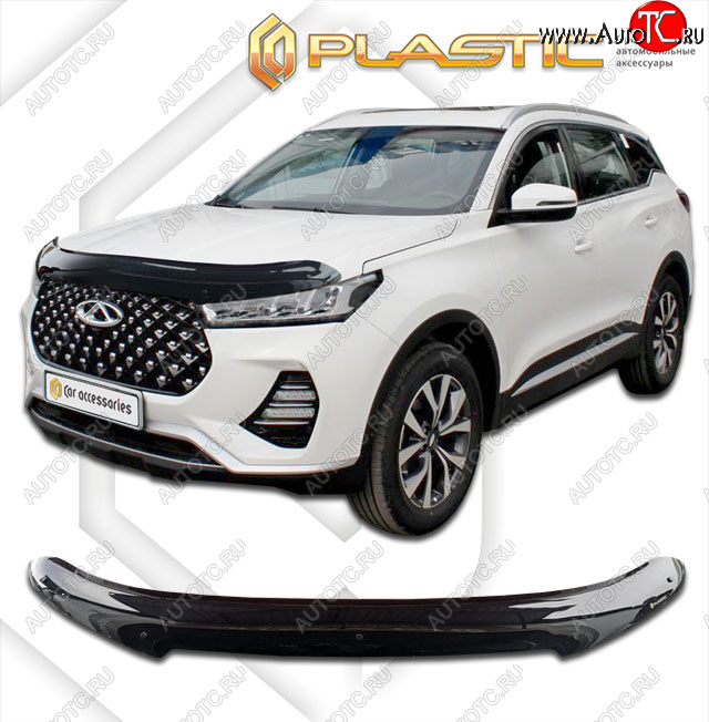 2 189 р. Дефлектор капота CA-Plastic  Chery Tiggo 7 PRO (2019-2025) (classic черный)  с доставкой в г. Королёв