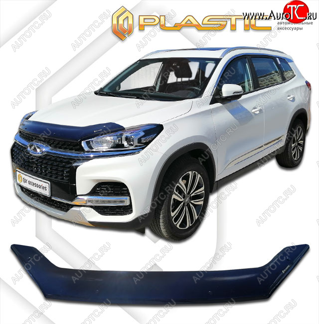 2 099 р. Дефлектор капота CA-Plastic  Chery Tiggo 8  (T18) (2018-2022) дорестайлинг (classic черный, без надписи)  с доставкой в г. Королёв