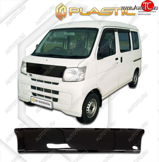 1 999 р. Дефлектор капота CA-Plastic  Daihatsu Hijet  S320 минивэн (2004-2007) дорестайлинг (classic черный, без надписи)  с доставкой в г. Королёв