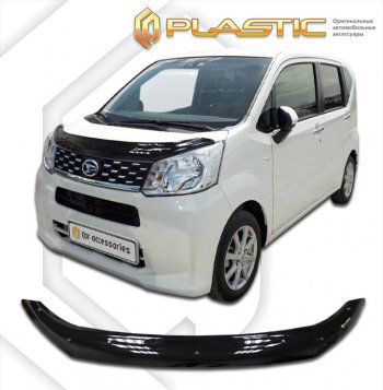 1 899 р. Дефлектор капота CA-Plastic  Daihatsu Move (2014-2023)  дорестайлинг, рестайлинг (серия Сlassic черный, без надписи)  с доставкой в г. Королёв. Увеличить фотографию 2