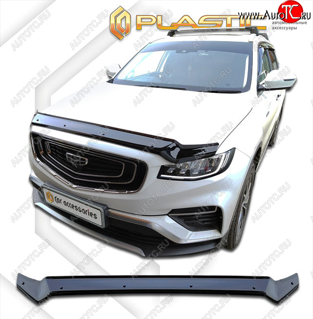 2 099 р. Дефлектор капота CA-Plastic  Geely Atlas Pro  NL3 (2019-2025) (classic черный, без надписи)  с доставкой в г. Королёв