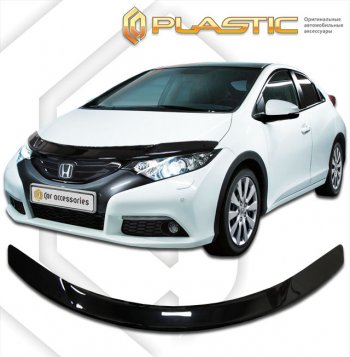 Дефлектор капота CA-Plastic Honda (Хонда) Civic (Цивик)  FK2 (2011-2016) FK2 хэтчбэк 5 дв.