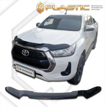 Дефлектор капота CA-Plastic Toyota (Тойота) Hilux (Хайлюкс)  AN120 (2020-2025) AN120 2-ой рестайлинг