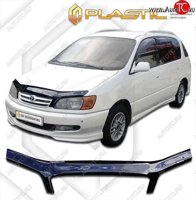 2 099 р. Дефлектор капота CA-Plastic  Toyota Ipsum  SXM10 (1998-2001) рестайлинг (classic черный, без надписи)  с доставкой в г. Королёв