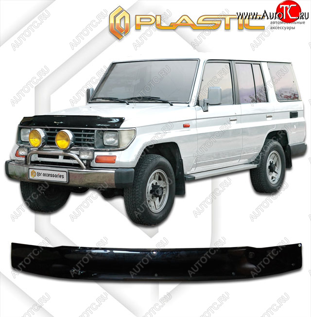 2 099 р. Дефлектор капота CA-Plastic  Toyota Land Cruiser  J70 (1994-2004) 5 дв. 1-ый рестайлинг, 5 дв. 2-ой рестайлинг (classic черный, без надписи)  с доставкой в г. Королёв