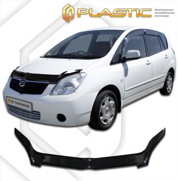 2 099 р. Дефлектор капота CA-Plastic  Toyota Corolla Spacio  E120 (2001-2007) дорестайлинг, рестайлинг (серия Сlassic черный)  с доставкой в г. Королёв. Увеличить фотографию 2