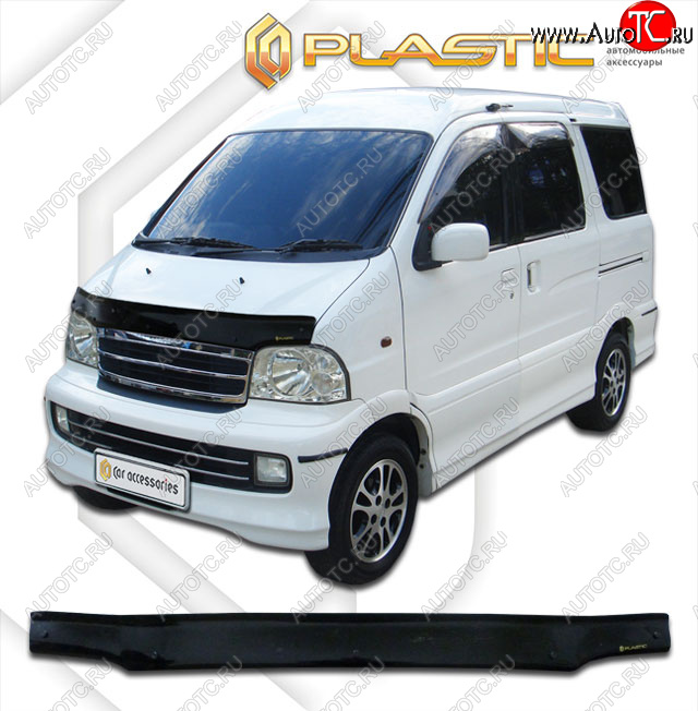 1 799 р. Дефлектор капота CA-Plastic  Toyota Sparky  S200 (2000-2003) (classic черный, без надписи)  с доставкой в г. Королёв