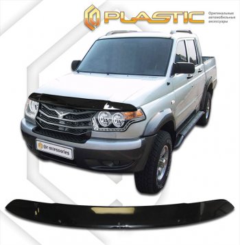 Дефлектор капота CA-Plastic Уаз (uaz) Патриот (Patriot)  23632 (2014-2025) 23632 1 рестайлинг пикап, 2-ой рестайлинг пикап