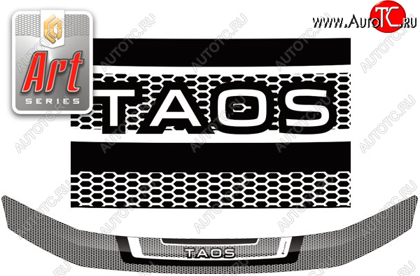 2 199 р. Дефлектор капота CA-Plastic  Volkswagen Taos (2020-2022) (Серия Art графит)  с доставкой в г. Королёв