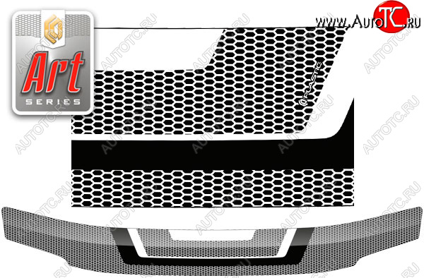 2 159 р.  Дефлектор капота CA-Plastic  Toyota Town Ace  3 (1996-2008) (Серия Art серебро)  с доставкой в г. Королёв