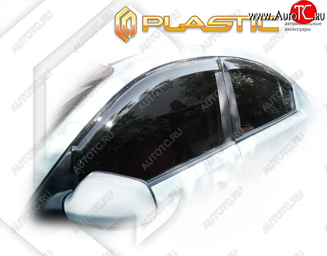 2 799 р. Ветровики дверей Classic полупрозрачный CA Plastic на Mazda Axela седан 2004-2009  с доставкой в г. Королёв