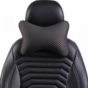 329 р. Подушка-косточка (жаккард) Lord Autofashion Seat Ibiza 6L хэтчбэк 3 дв. дорестайлинг (2002-2006) (черный, строчка Стежок серая)  с доставкой в г. Королёв. Увеличить фотографию 7