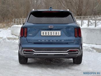 Защита заднего бампера d63 дуга SLITKOFF KIA (КИА) Sorento (Соренто)  MQ4 (2020-2022) MQ4