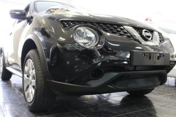 3 099 р. Защитная сетка в бампер (низ, ячейка 3х7 мм) Стрелка11 Стандарт Nissan Juke 1 YF15 рестайлинг (2014-2020) (Чёрная)  с доставкой в г. Королёв. Увеличить фотографию 2