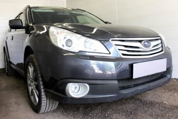 3 999 р. Защитная сетка в бампер (низ, ячейка 4х10 мм) Стрелка11 Премиум Subaru Outback BR/B14 дорестайлинг универсал (2009-2013) (Чёрная)  с доставкой в г. Королёв. Увеличить фотографию 4