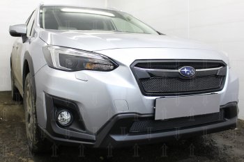 4 199 р. Защитная сетка в бампер (низ, ячейка 4х10 мм) Стрелка11 Премиум Subaru XV GT/G24 дорестайлинг (2017-2021) (Чёрная)  с доставкой в г. Королёв. Увеличить фотографию 3