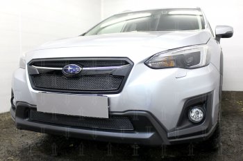 4 199 р. Защитная сетка в бампер (низ, ячейка 4х10 мм) Стрелка11 Премиум Subaru XV GT/G24 дорестайлинг (2017-2021) (Чёрная)  с доставкой в г. Королёв. Увеличить фотографию 4