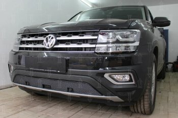 4 549 р. Защитная сетка в бампер (низ, ячейка 4х10 мм) Стрелка11 Премиум Volkswagen Teramont CA1 дорестайлинг (2016-2020) (Чёрная)  с доставкой в г. Королёв. Увеличить фотографию 4