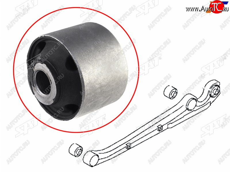 479 р. Сайлентблок Mitsubishi L200 07-16  Pajero Sport 96-17  Challenger 96-01  Montero Sport 96-00 (Зад SAT ST-4113A085  с доставкой в г. Королёв