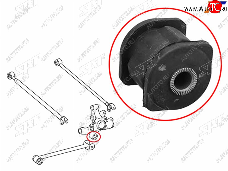 296 р. Сайлентблок Toyota Caldina (T190,T210) 92-02  Camry (XV20,XV30,XV40,XV50) 96-21  Corolla (E90,E100 SAT ST-42305-06020-U  с доставкой в г. Королёв