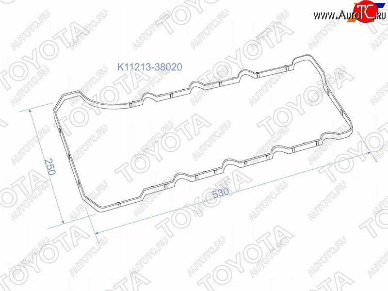 1 789 р. Прокладка клапанной крышки (3URFE) TOYOTA №1  Lexus LX570  J200 (2007-2015) дорестайлинг, 1-ый рестайлинг  с доставкой в г. Королёв