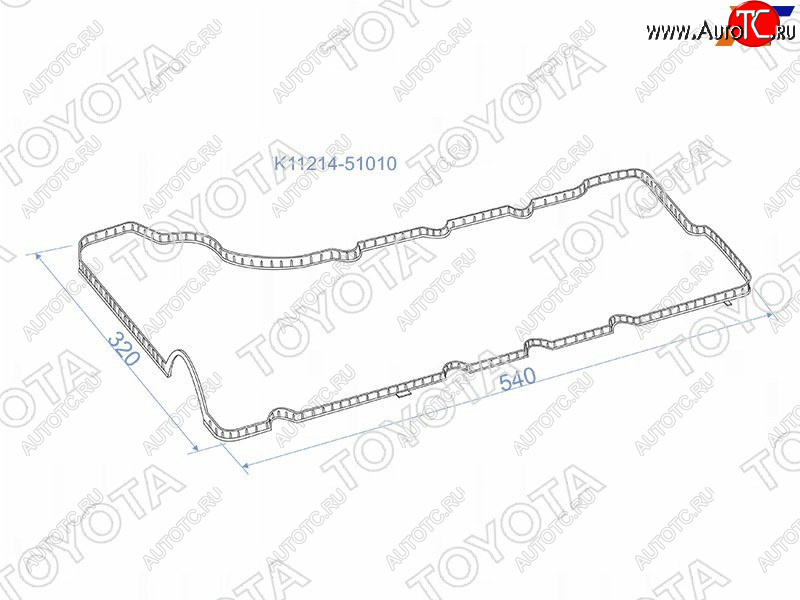 1 379 р. Прокладка клапанной крышки LH (1VDFTV) TOYOTA  Toyota Land Cruiser  200 (2007-2015) дорестайлинг, 1-ый рестайлинг  с доставкой в г. Королёв