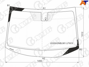 Стекло лобовое (Датчик дождя) XYG Honda Accord CR седан дорестайлинг (2013-2016)