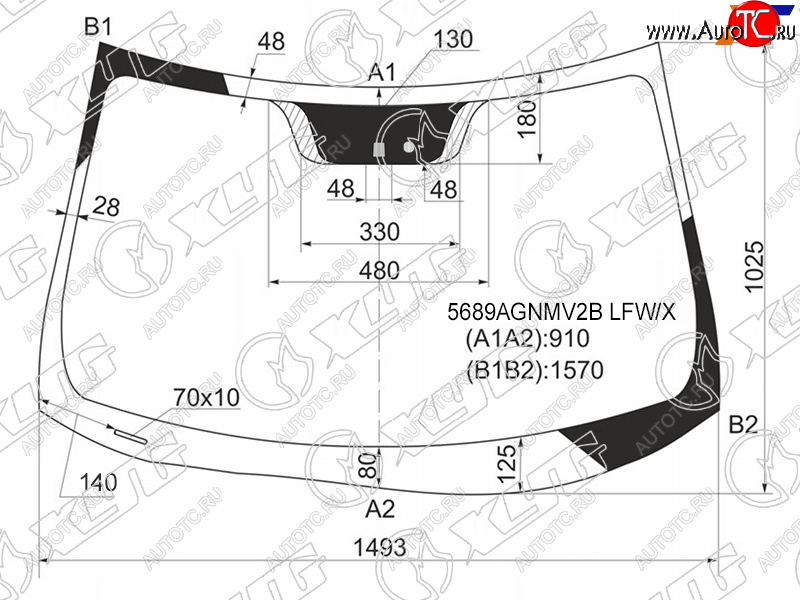7 499 р. Стекло лобовое (Датчик дождя) Mitsubishi ASX 10-16  Citroen C4 Aircross 12-16  Peugeot 4008 12-15 XYG 5689AGNMV2B LFW/X  с доставкой в г. Королёв
