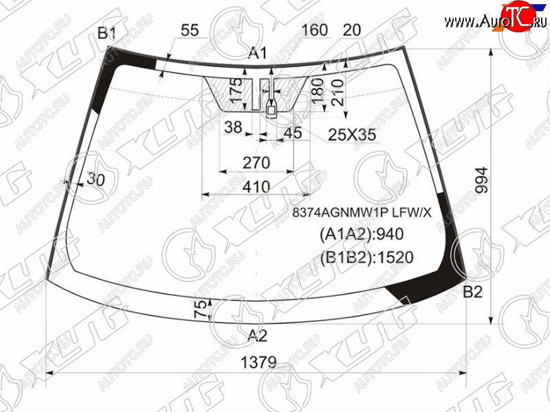 7 299 р. Стекло лобовое (Датчик дождя Молдинг) XYG  Toyota Auris  E150 (2006-2012) хэтчбэк 5 дв. дорестайлинг, хэтчбэк 5 дв. рестайлинг  с доставкой в г. Королёв