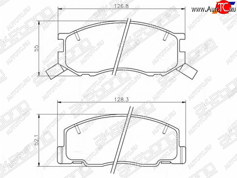 2 369 р. Колодки тормозные AKEBONO (передние)  Toyota LiteAce  Noah (1996-2001)  с доставкой в г. Королёв