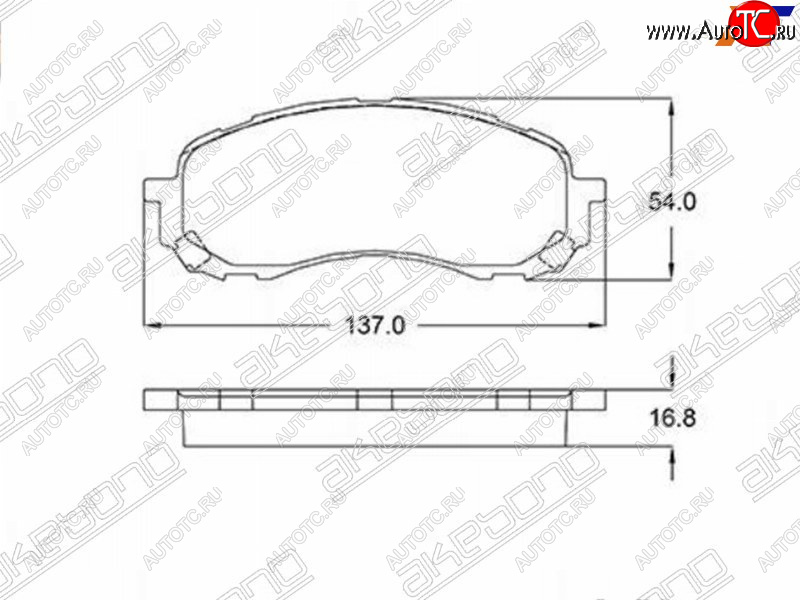 2 799 р. Колодки тормозные AKEBONO (передние) Subaru Forester SH (2008-2013)  с доставкой в г. Королёв