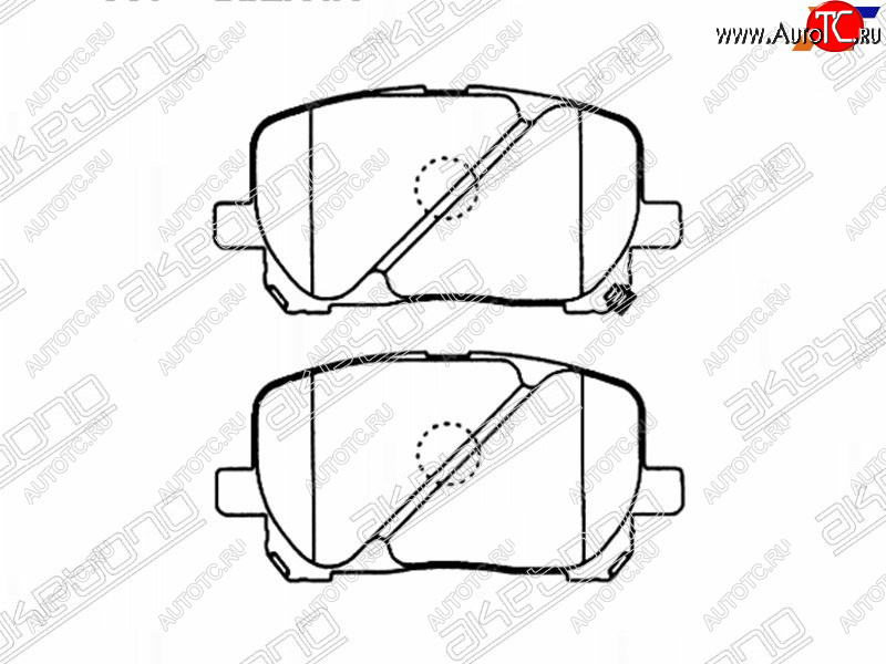 2 779 р. Колодки тормозные AKEBONO (передние)  Toyota Ipsum  ACM20 (2001-2009) дорестайлинг, рестайлинг  с доставкой в г. Королёв