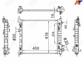 Радиатор охлаждающей жидкости SAT Ravon R2 (2016-2025)