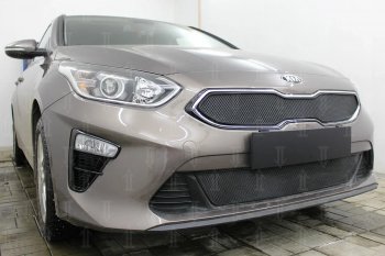 3 099 р. Защитная сетка в бампер (низ, ячейка 3х7 мм) Alfeco Стандарт KIA Ceed 3 CD хэтчбэк (2018-2024) (Чёрная)  с доставкой в г. Королёв. Увеличить фотографию 5