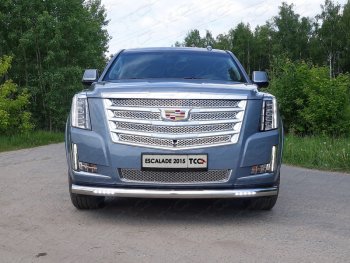 Защита переднего бампера нижняя с ДХО 76,1 мм ТСС Тюнинг Cadillac (Кадиллак) Escalade (Эскалайд)  GMTK2 джип 5 дв. (2015-2020) GMTK2 джип 5 дв. короткая база ()