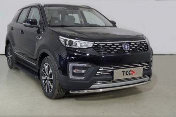 Защита переднего бампера нижняя d42,4 мм ТСС Тюнинг Changan CS55 Plus (2021-2025)