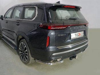 Защита заднего бампера (2.0L 4WD, уголки, d60,3 мм) TCC EXEED VX дорестайлинг (2020-2023)