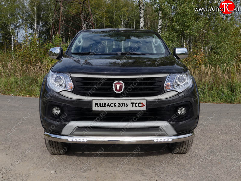 39 999 р. Защита переднего бампера нижняя с ДХО 76,1 мм ТСС Тюнинг  Fiat Fullback (2016-2018) (нержавейка)  с доставкой в г. Королёв