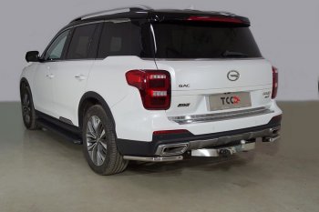 Защита заднего бампера (2.0T 4WD, уголки, d42,4 мм) TCC GAC GS8 (2016-2023)