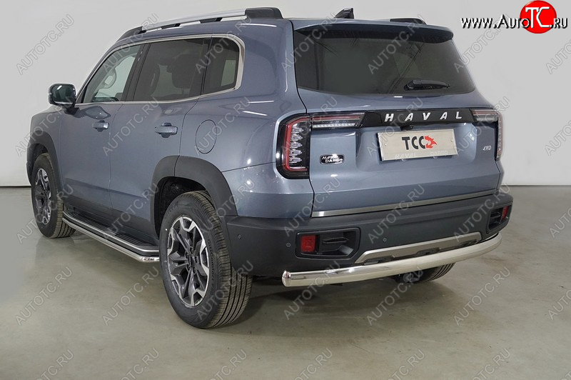 18 749 р. Защита заднего бампера (овальная, d75х42 мм) TCC  Haval Dargo (2022-2024)  с доставкой в г. Королёв