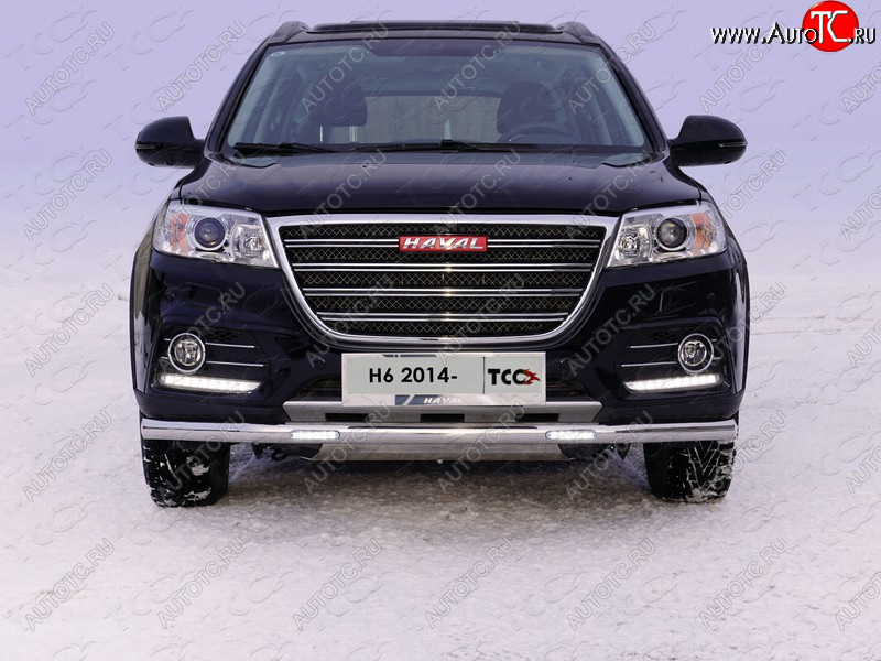 35 599 р. Защита переднего бампера нижняя (с ДХО) 60,3 мм Haval H6 (2013-2020) (нержавейка)  с доставкой в г. Королёв