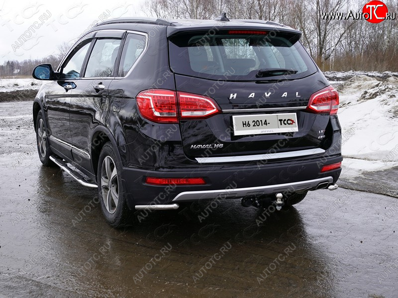 13 449 р. Защита заднего бампера (уголки, d42,4 мм) TCC Haval H6 (2013-2020)  с доставкой в г. Королёв