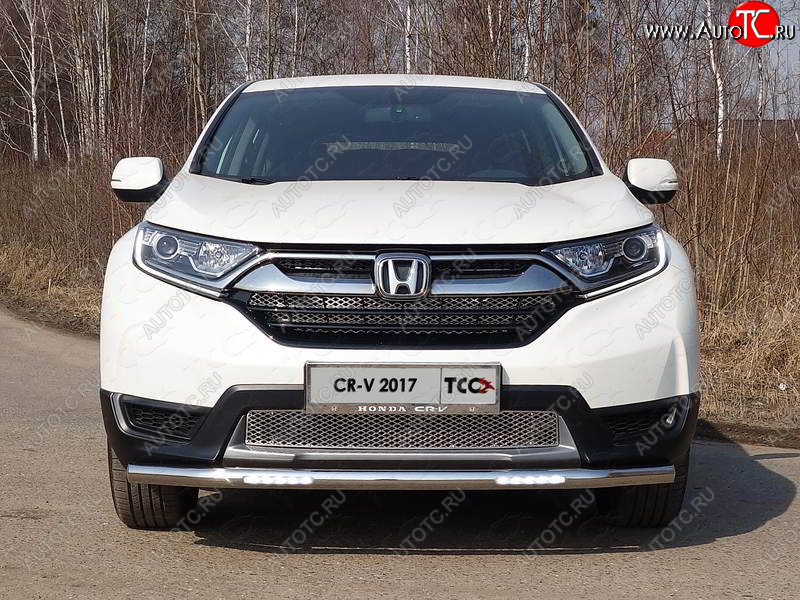 35 849 р. Защита переднего бампера нижняя с ДХО 60,3 мм  Honda CR-V  RW,RT (2016-2020) дорестайлинг (нержавейка)  с доставкой в г. Королёв