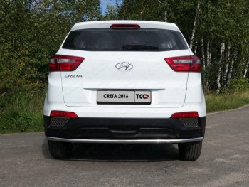 Защита задняя (нержавейка d42,4 мм), ТСС Тюнинг Hyundai Creta GS дорестайлинг (2015-2019)