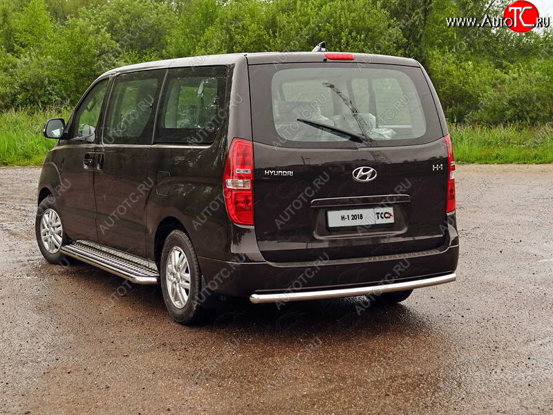 21 799 р. Защита задняя (центральная нержавейка 60,3 мм), ТСС Тюнинг Hyundai Starex/Grand Starex/H1 TQ 2-ой рестайлинг (2017-2022) (центральная)  с доставкой в г. Королёв