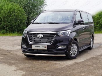 Защита переднего бампера нижняя d60,3 мм ТСС Тюнинг Hyundai Starex/Grand Starex/H1 TQ 2-ой рестайлинг (2017-2022)  (нержавейка)